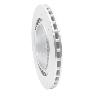 Cadillac STS Brake Rotor (1) - Rear Right - R1 Concepts - Drilled & Slotted - Silver - `04-`11